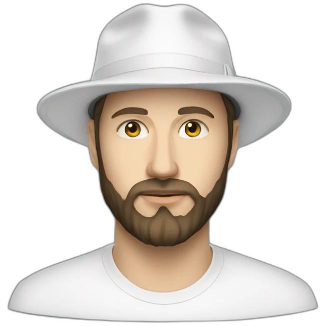 lindstrøm-dj-neckbeard-white-hat emoji
