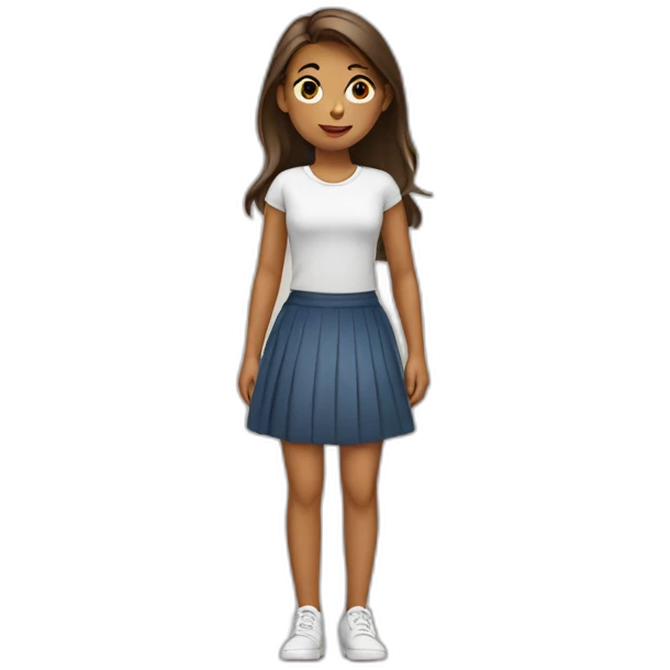Girl in skirt emoji