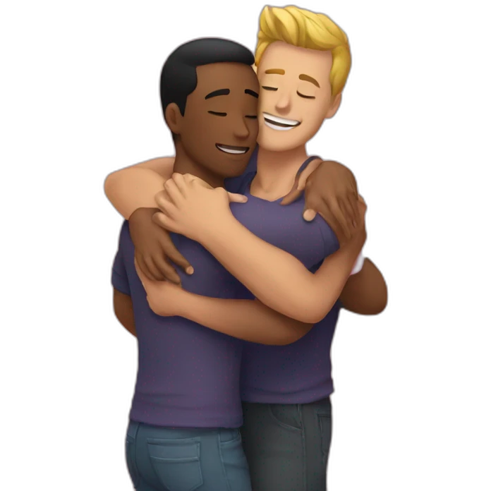 Gay hug emoji