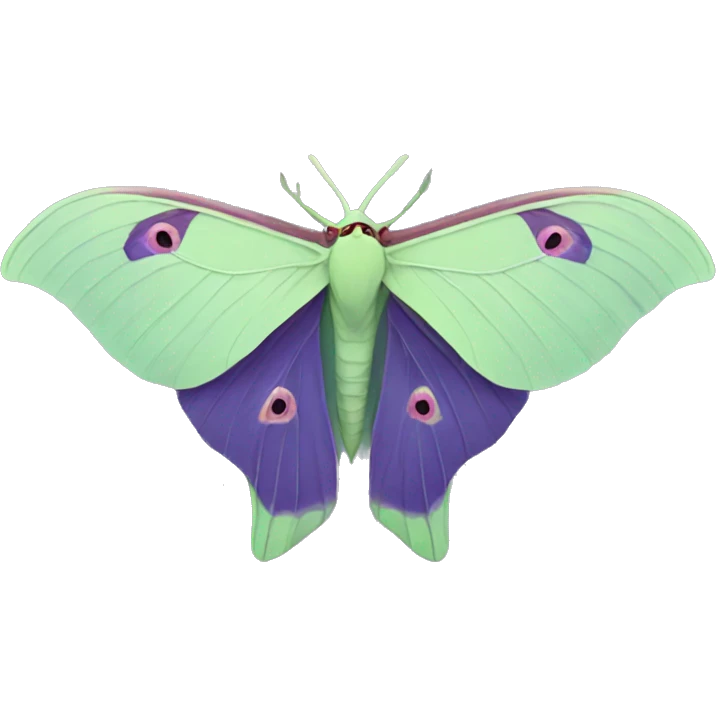 Purple luna moth emoji