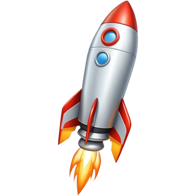 Rocket going up emoji