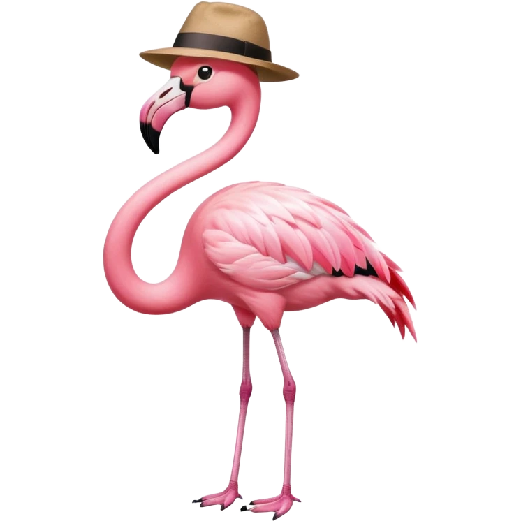 Fedora Flamingo emoji