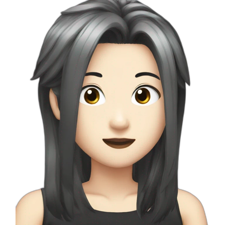Yoi Bang black hair emoji