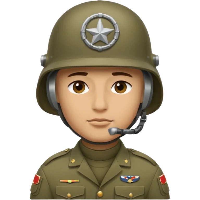 Göz kısmı kapalı miğfer giymiş asker emoji