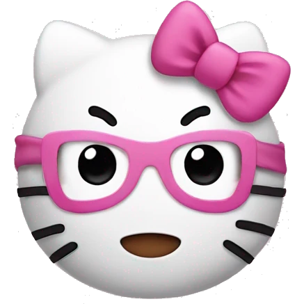 Hello Kitty wearing a pink mask emoji