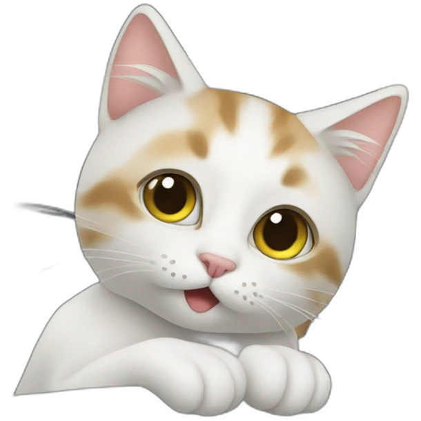 A cat in a car emoji