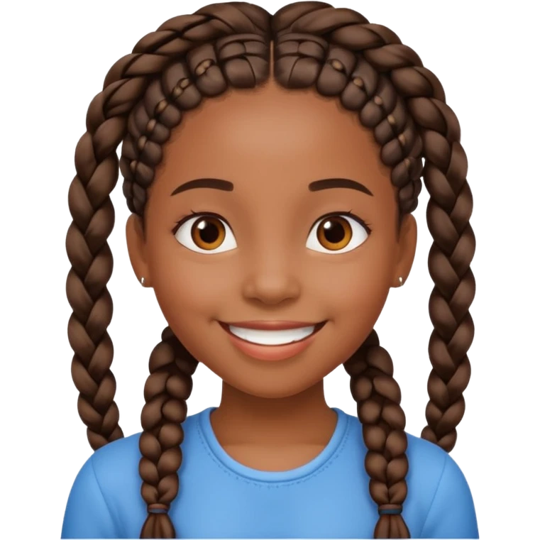 happy young black girl emoji