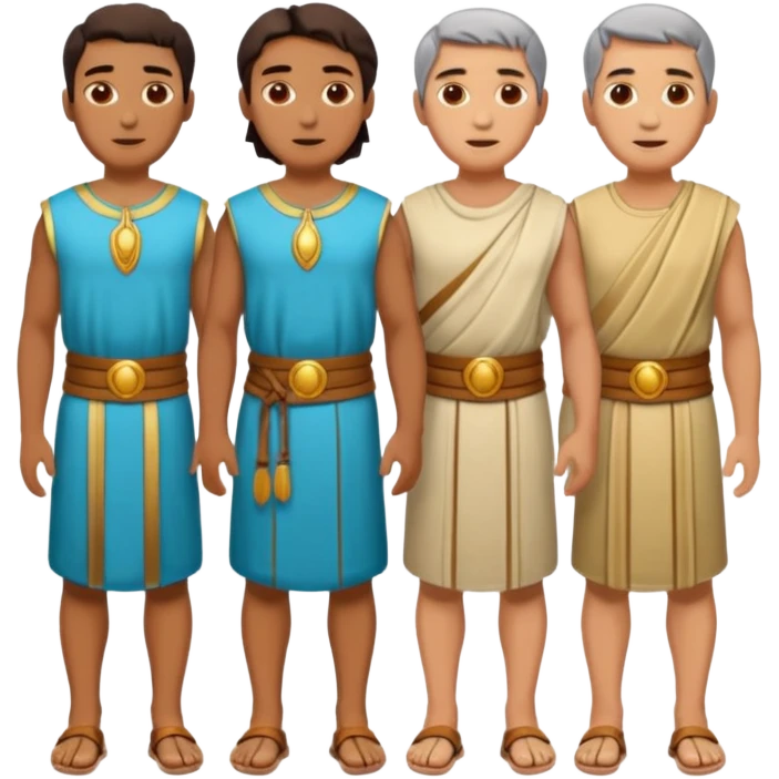  cartagines grupo de 4 cuerpo completo emoji