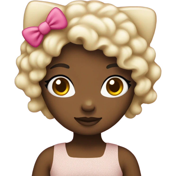 African American hello kitty emoji