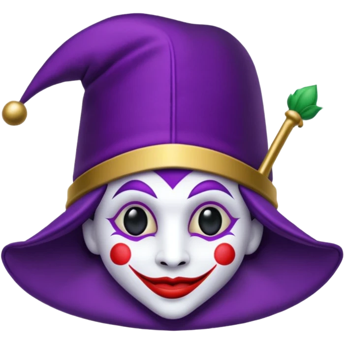 Joker hat purple emoji