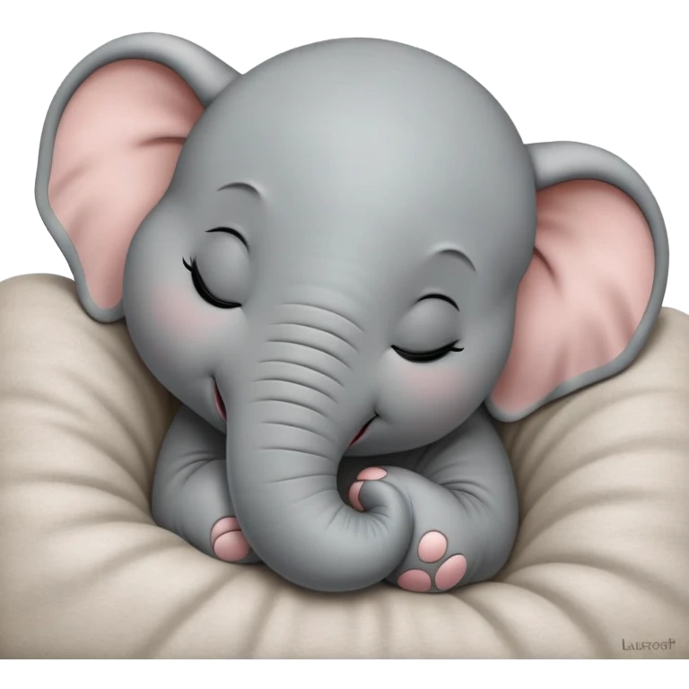 meme-worthy-cute-sleeping-baby-elephant-portrait-emoji,-head-resting-peacefully-with-a-contented-smile,-showcasing-a-delightfully-tiny-build-and-a-luxuriously-soft-gray-hide,-eyes-shut-in-a-serene,-restful-nap,-simplified emoji