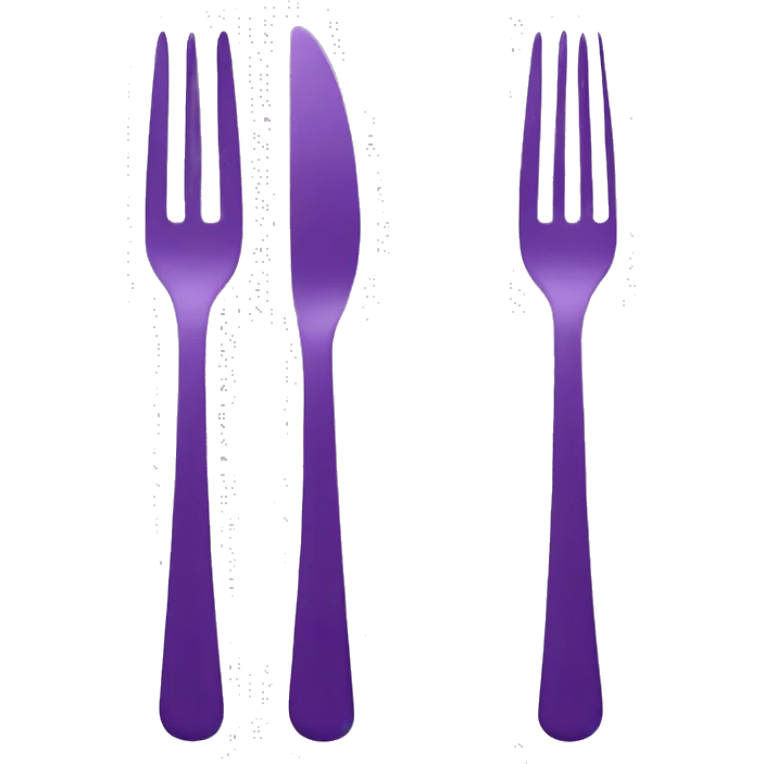 purple fork emoji