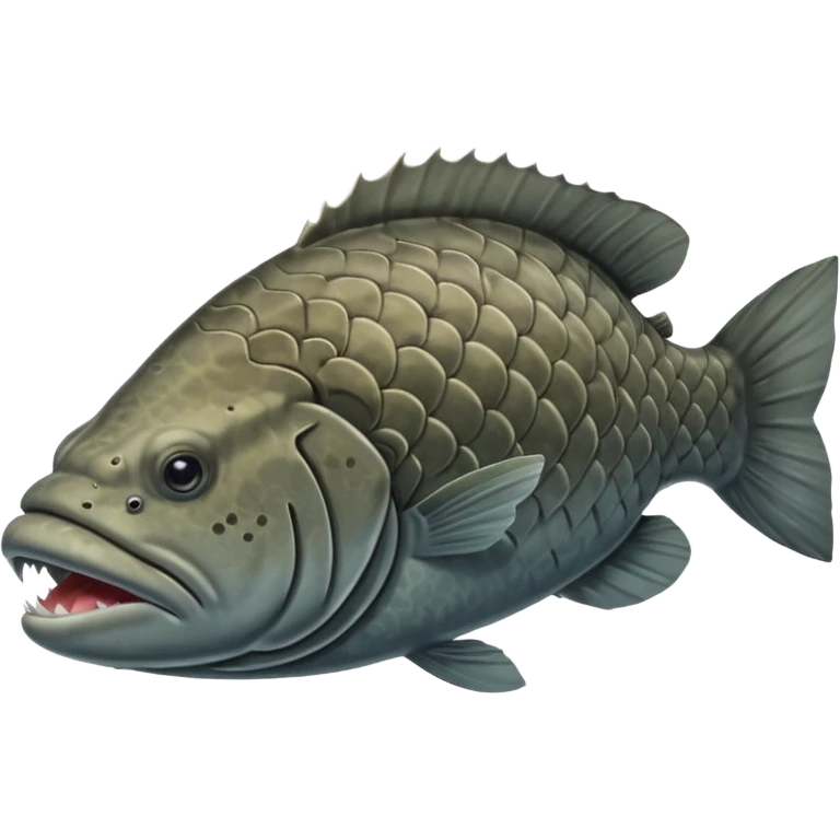 the side view of a Goliath Grouper emoji