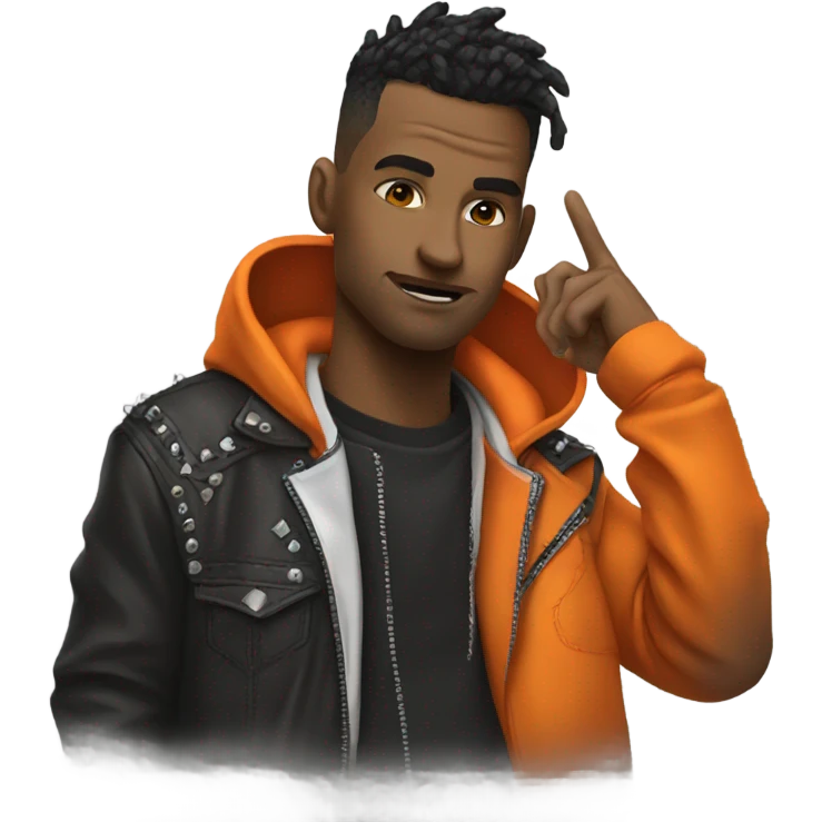 punk and orange hoodie  emoji