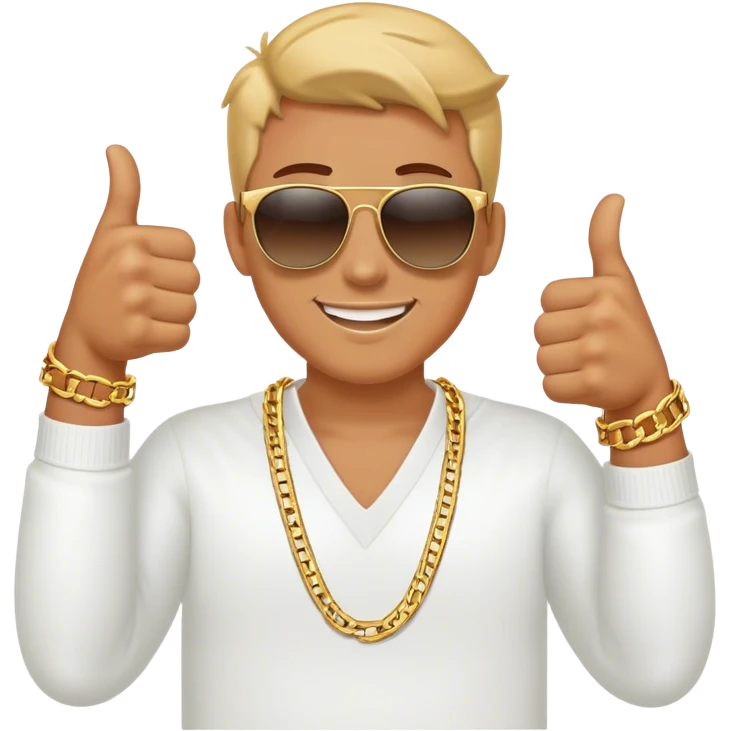 double thumbs up gangster dripped out emoji
