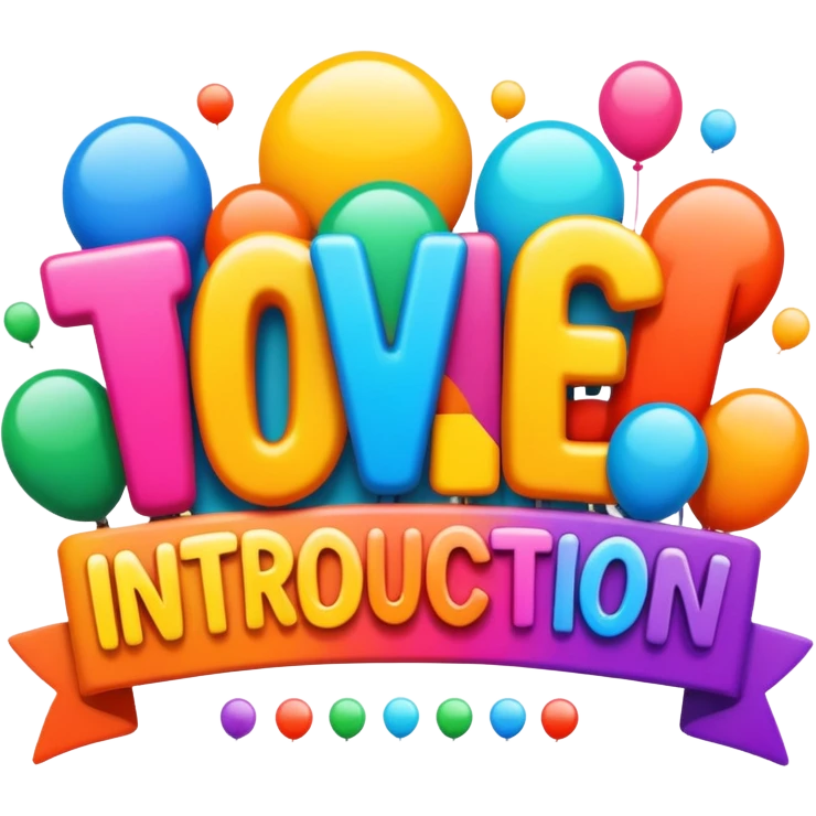 Colorful welcome introduction sign with the word Introduction emoji