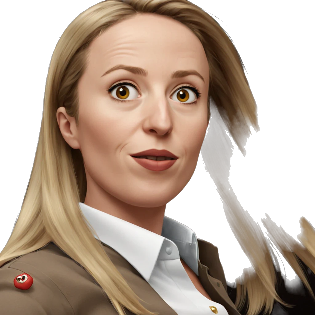 blonde girl in collared shirt emoji