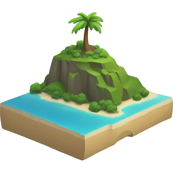Island with rectangle shape emoji