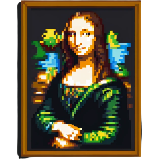 Mona Lisa portrait emoji