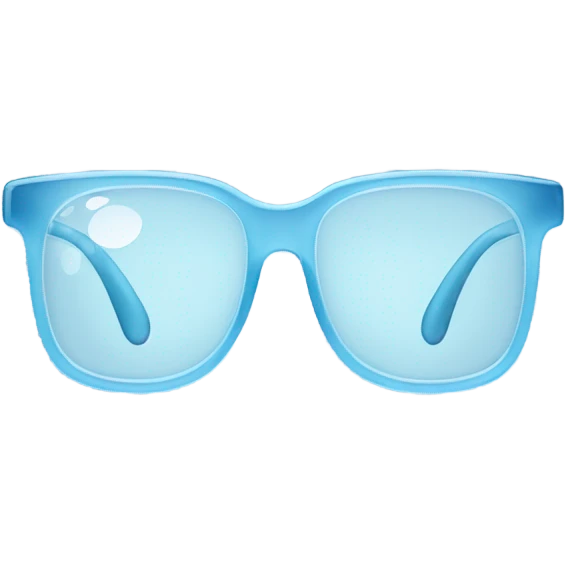 Cristal glasses with fine light blue frame emoji