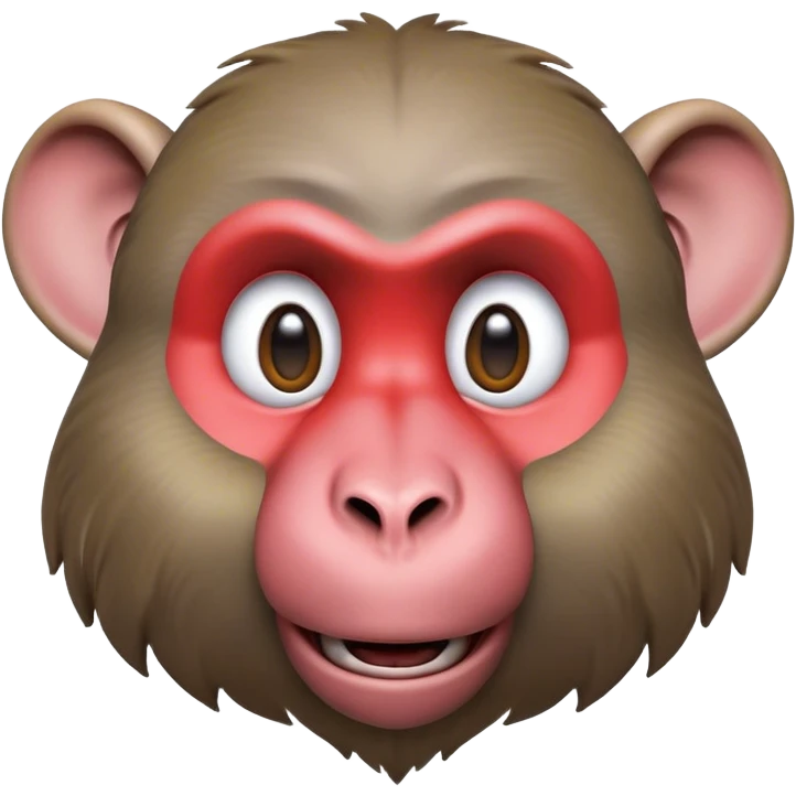 Cinematic Realistic Cute Baboon Portrait Emoji, Head tilted playfully and inquisitively, featuring a compact, sturdy build with a distinctly textured, expressive face characterized by bright, curious eyes and a subtly softened snout, rendered with realistic earthy detail and natural highlights, high shine, affectionate and spirited, styled with a touch of jungle whimsy, soft glowing outline, capturing the essence of a mischievous yet endearing baboon that appears ready to leap playfully out of the screen! emoji