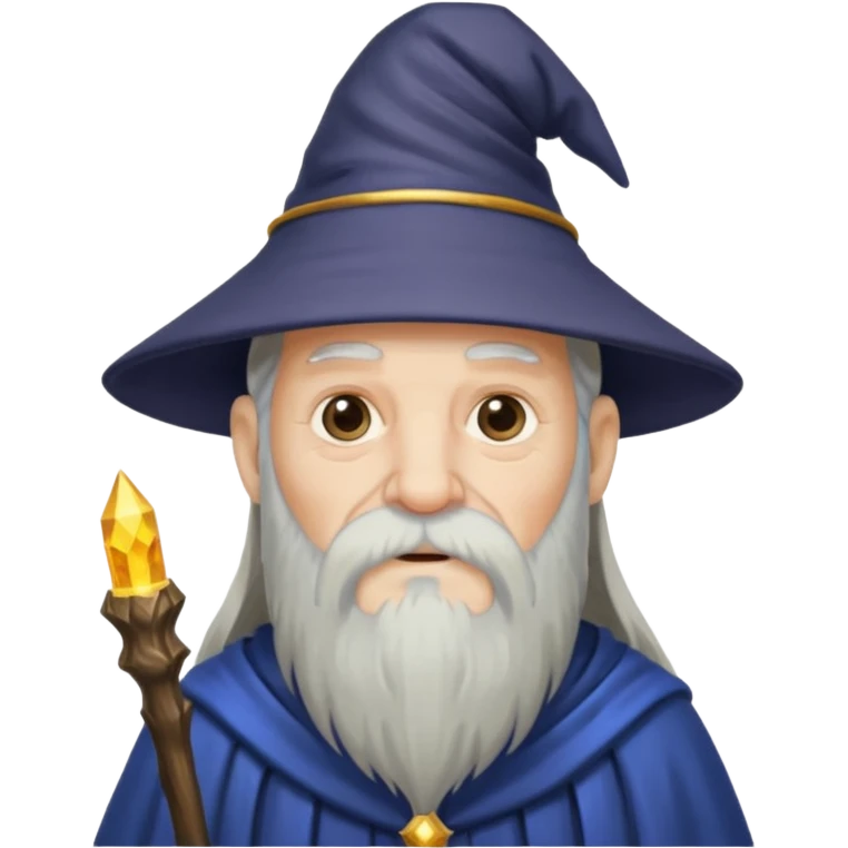 wizard old man black emoji