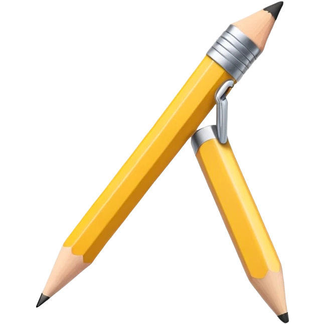 Ios Style emoji a pencil with eyebrow up emoji