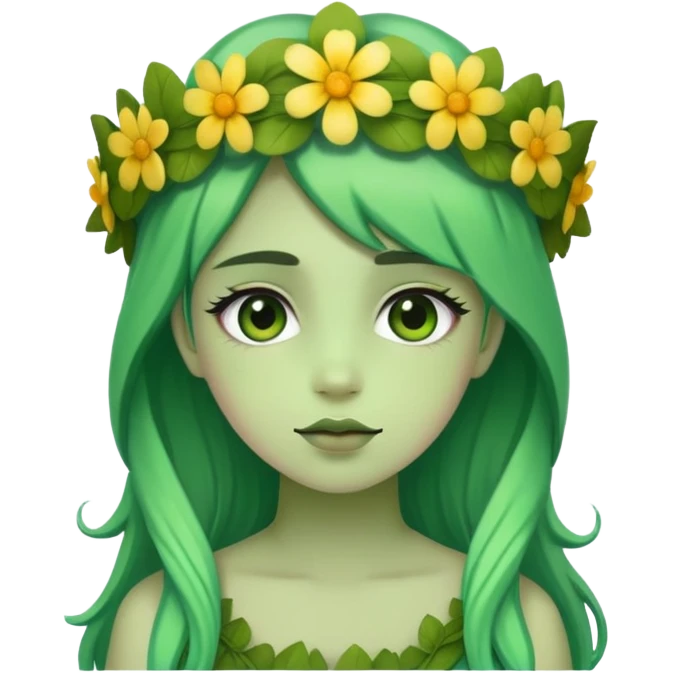 Mother Nature turned into a girl emoji