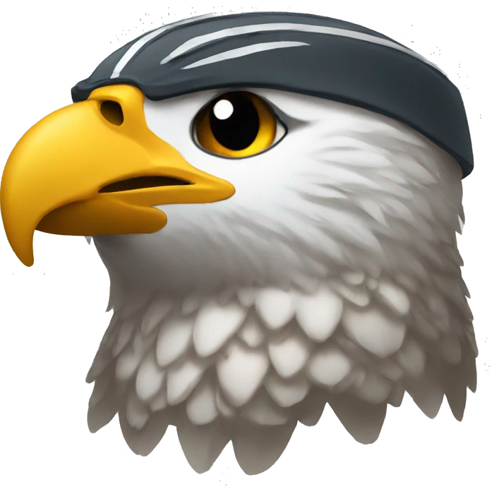 Falcon with tears wearing army helmet  emoji