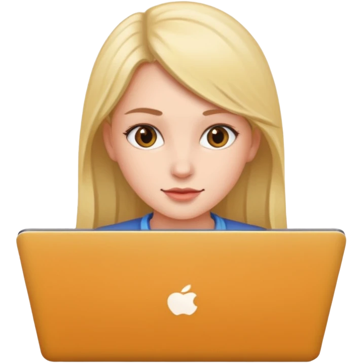 girl with laptop. emoji