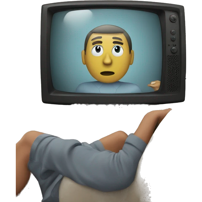 Person watching tv emoji