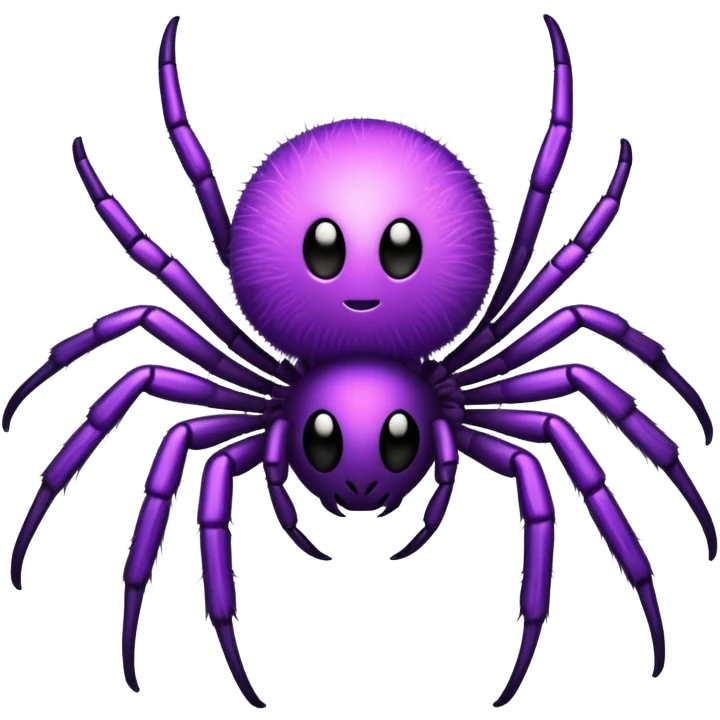 simple cute spider single colored purple emoji
