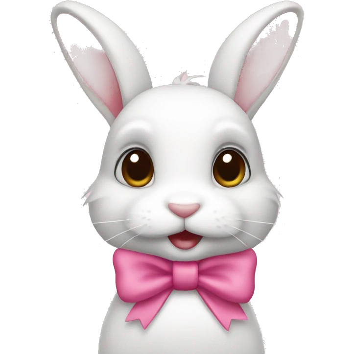 Bunny with pink bow emoji