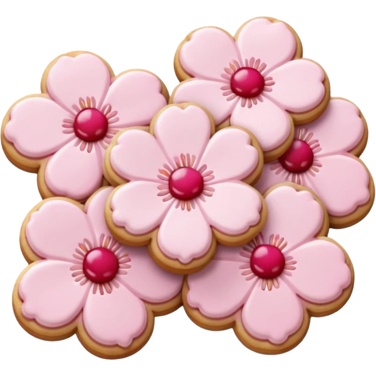 Cherry blossom shaped cookies  emoji