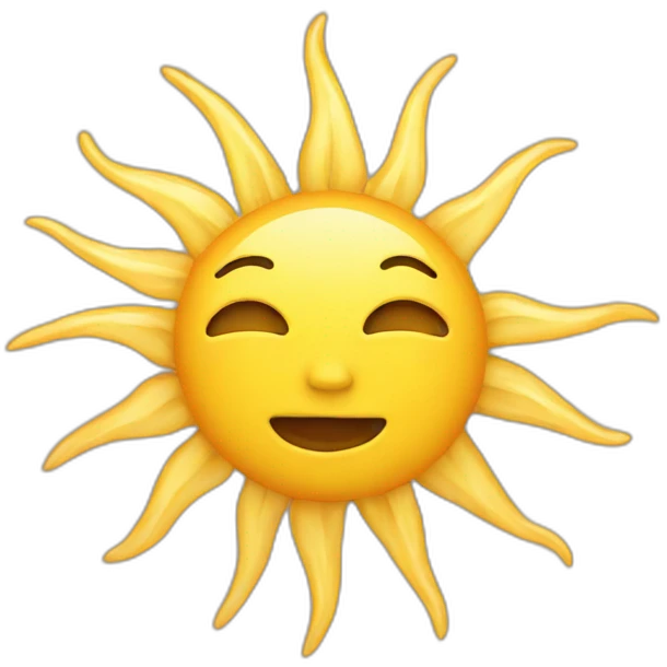 Sun withbface emoji