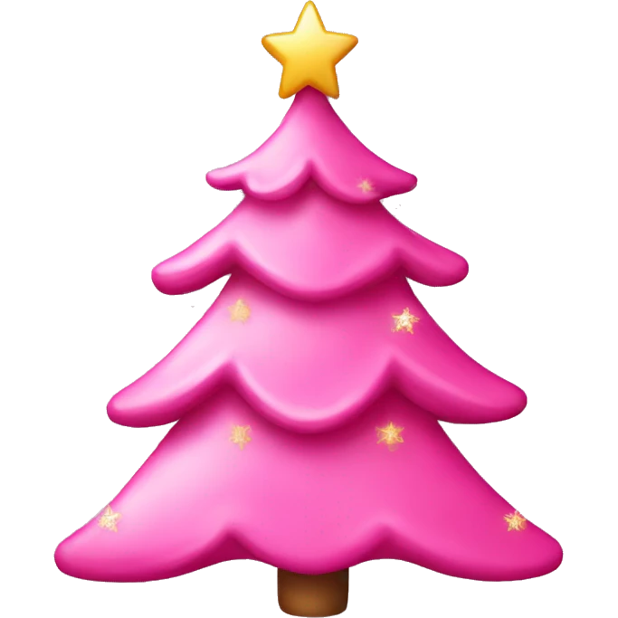 Pink Christmas tree emoji