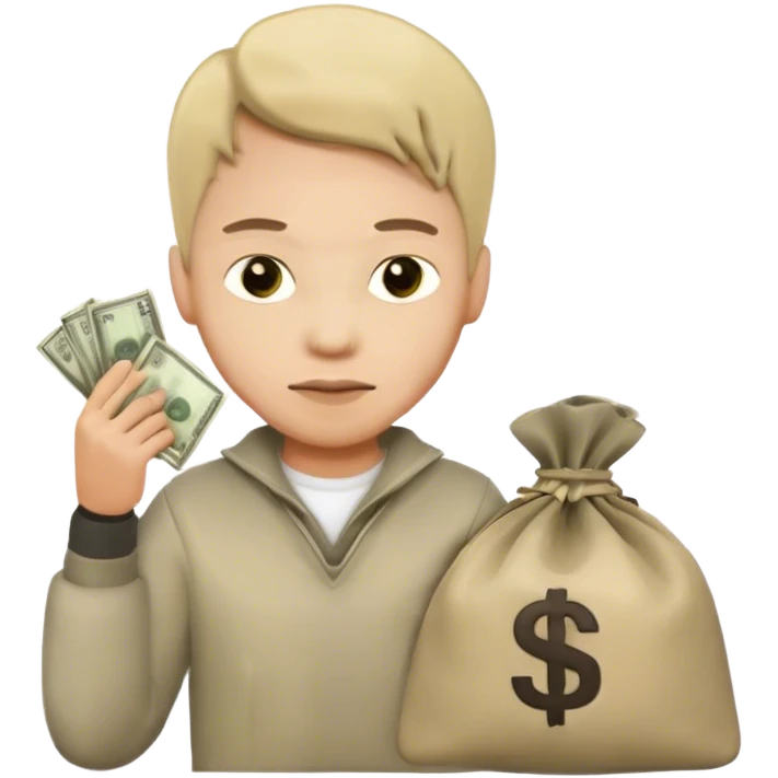 Criminal with a bag of money emoji