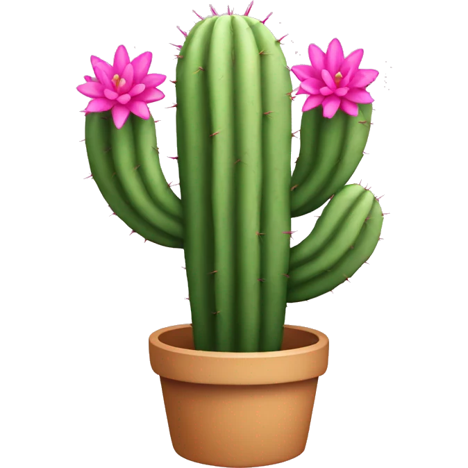Pink cactus emoji