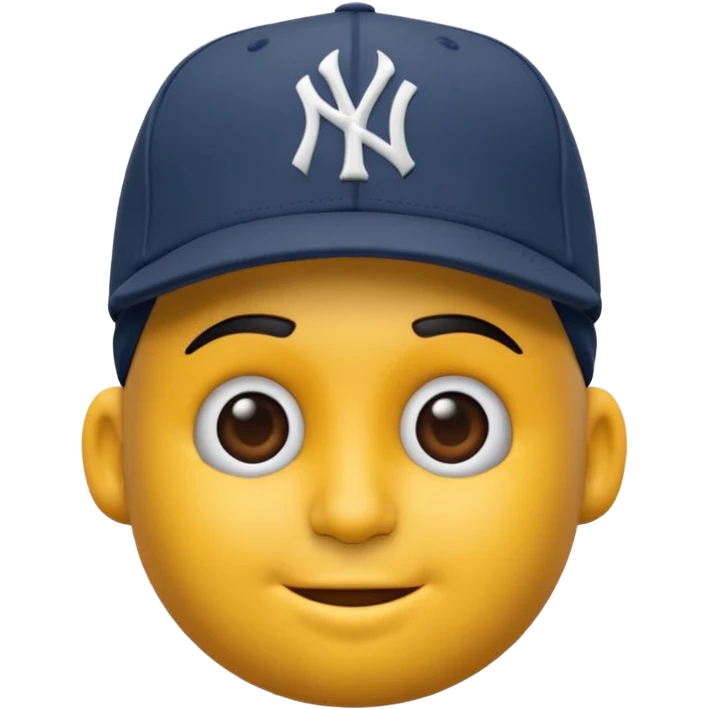 Emoji en 3d animado chicjo moreno con tatuajes y gorra de los yankees emoji