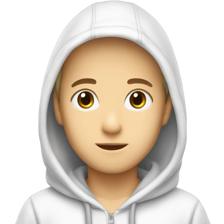 White Hokkaido with hoodie emoji