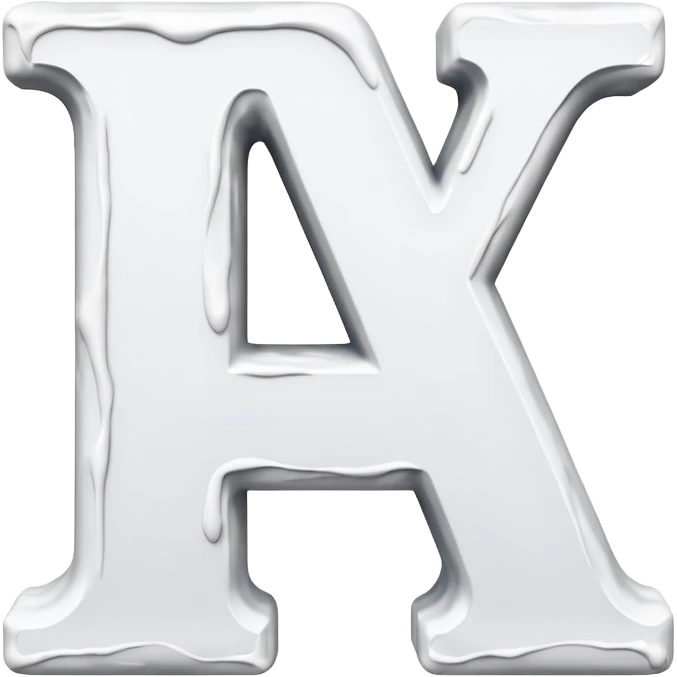 The letter a covered in white paint  emoji