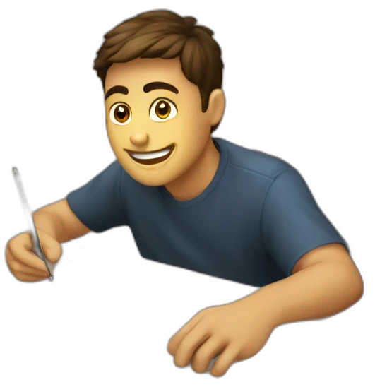 JOVEN HACIENDO TAREA emoji