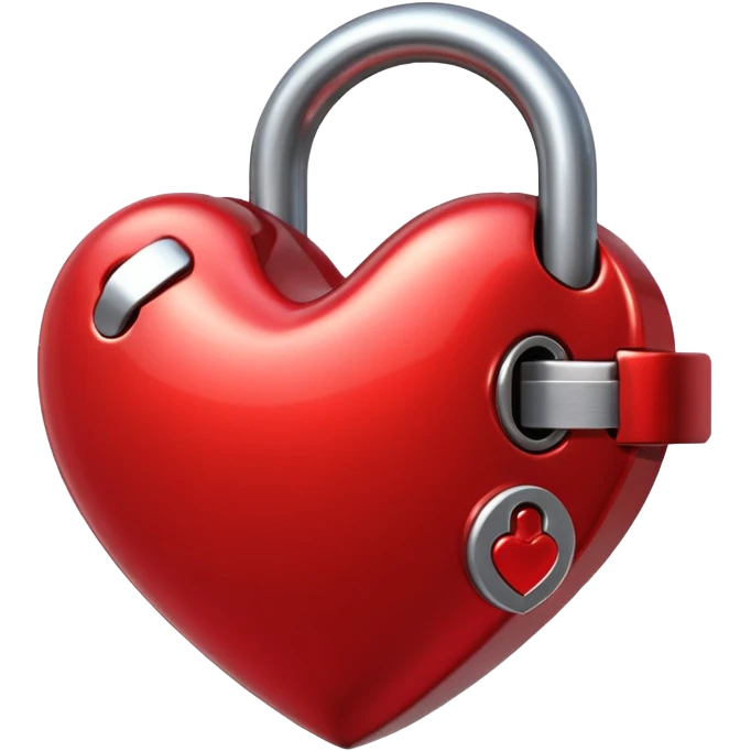 Red heart is locked emoji