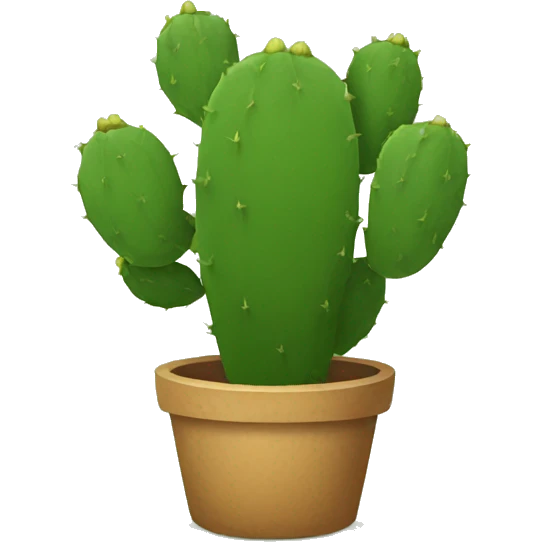 round Nopal without pot emoji