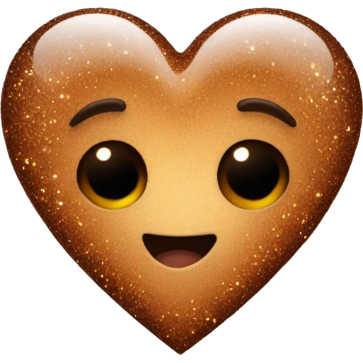 Brown heart with sparkle emoji