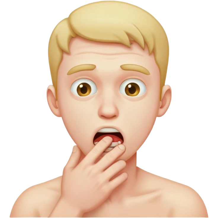 Guy choking himself  emoji
