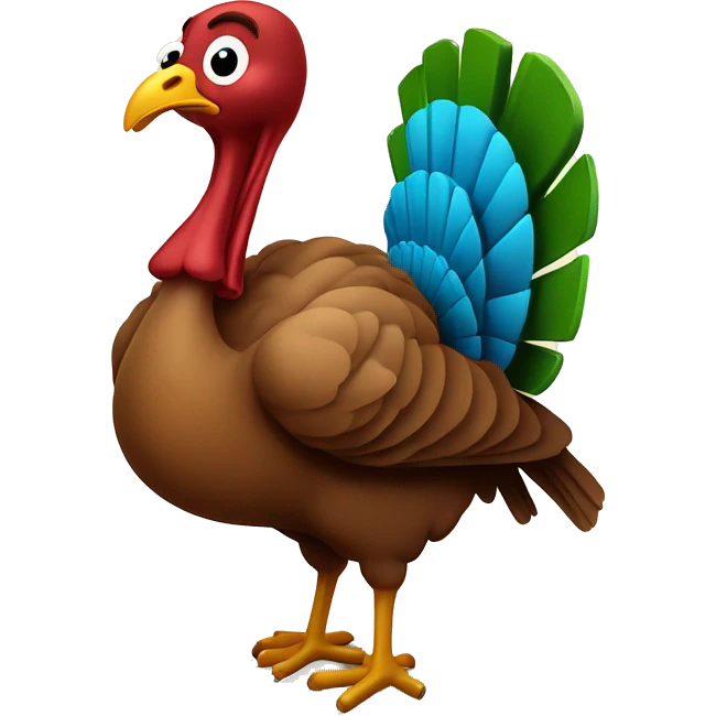Christian turkey given thanks to God  with Bible in his hand emoji