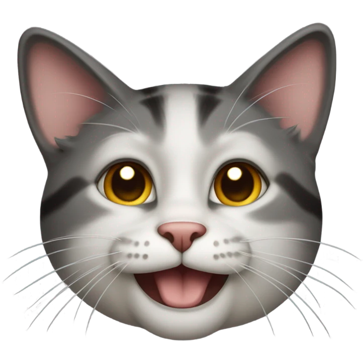 make a realistic cat emoji thats happy emoji