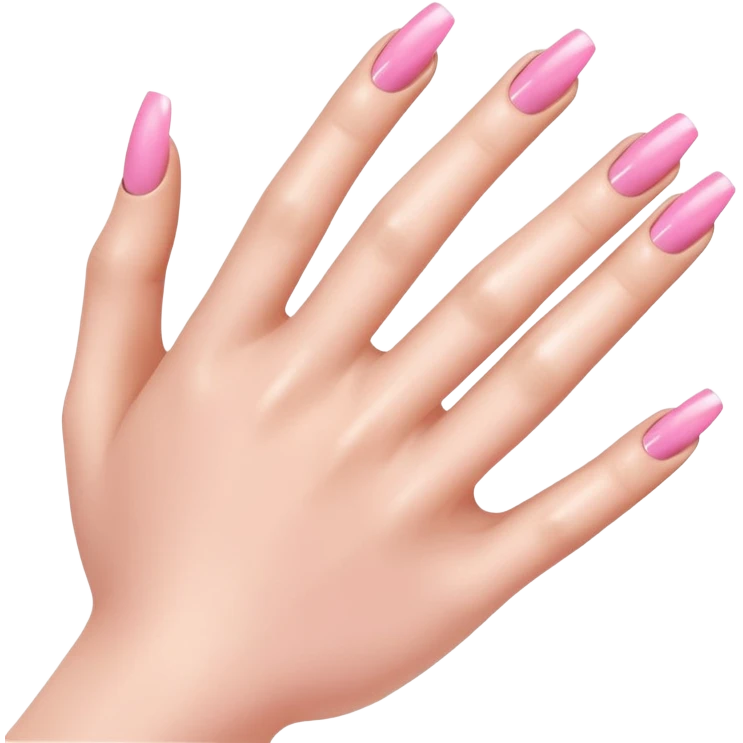 Pink French tip manicure  emoji