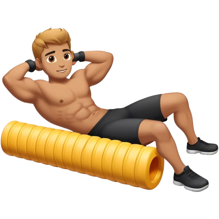 buff guy lying down on foam-oller emoji